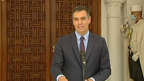 El presidente del Gobierno, en una rueda de prensa. / CAPTURA