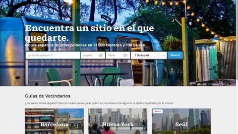 Página web de Airbnb. EP