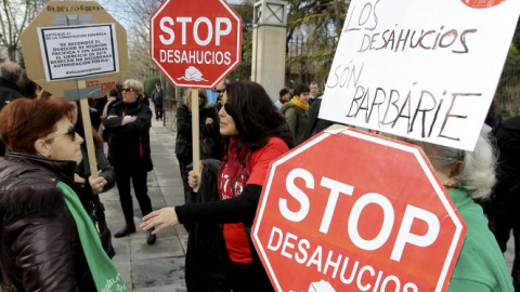 Imagen de una protesta contra los desahucios /EFE