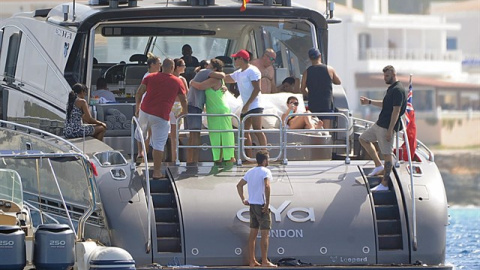 El yate alquilado por Cristiano Ronaldo para veranear en Formentera.