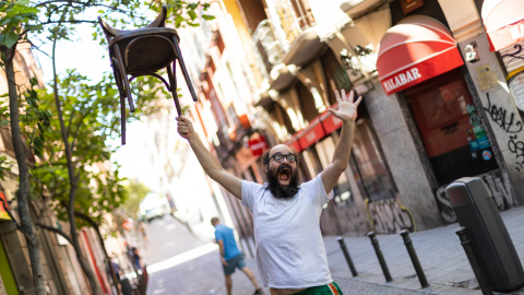 Ignatius Farray, mientras le invade la fuerza de la commedia. CHRISTIAN GONZÁLEZ