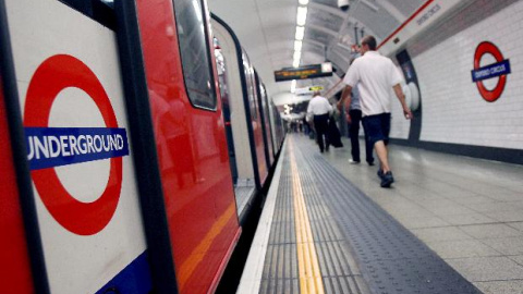 Una estación del metro en el centro de Londres, Reino Unido.