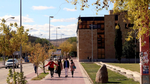 Vista este martes de la zona universitaria de Salamanca. | EFE