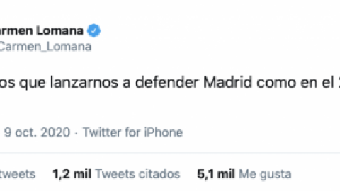 "Tendremos que lanzarnos a defender Madrid como en el 2 de Mayo":  Carmen Lomana la lía en Twitter