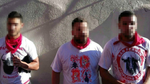 Tres de los cinco acusados por la violación múltiple a una joven en San Fermín, que han pedido una copia de la grabación realizada con el móvil.