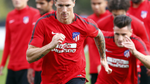 Fernando Torres entrenándose el 1 de noviembre de 2017