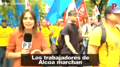 La marcha del aluminio irrumpe en Ferraz: reclaman una soluciÃ³n para los trabajadores de Alcoa