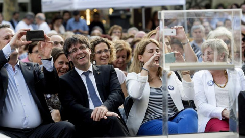 Puigdemont, hace unos días en un acto en Barcelona. EFE/Marta Pérez