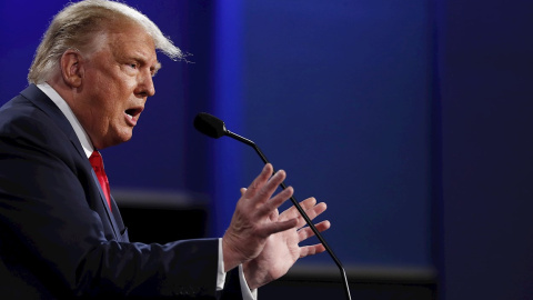 El presidente de los Estados Unidos Donald J. Trump, en el debate presidencial. EFE / EPA / SHAWN THEW / Archivo