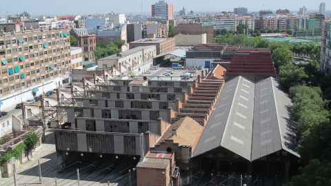 Vista de las Cocheras de Cuatro Caminos desde el Hotel Metropolitan. Wikipedia