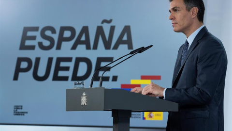 El presidente del Gobierno, Pedro Sánchez, este domingo. EFE