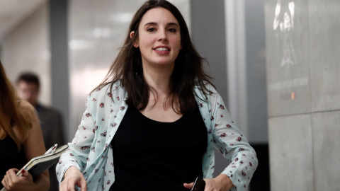 La portavoz del grupo confederal de Unidas Podemos, Irene Montero, en el Congreso de los Diputados. EFE/Mariscal