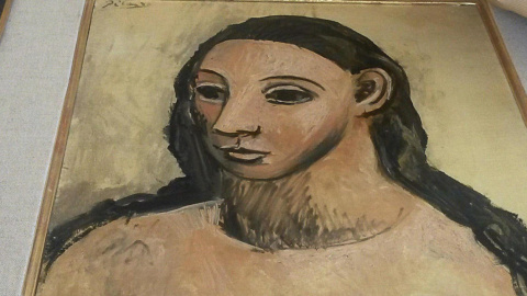 Detalle de "Cabeza de mujer joven" (1906) de Pablo Picasso / EFE