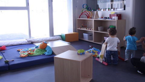 Unos niños en una escuela infantil madrileña. TWITTER