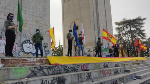 Acto franquista en Madrid para conmemorar la toma de la capital en la guerra civil.