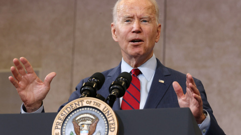 El presidente de EEUU, Joe Biden, comparece ante los medios, este viernes en Carolina del Norte. - Jonathan Ernst / REUTERS