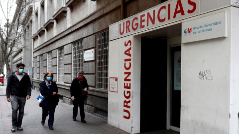 Vista de la entrada a las Urgencias del Hospital Universitario de la Princesa en Madrid, en una imagen de archivo.