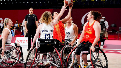 02/09/2021 Partido de baloncesto femenino en silla de ruedas entre España y Reino Unido