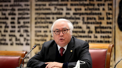 El Ministro de Universidades, Manuel Castells, el pasado jueves en el Senado.