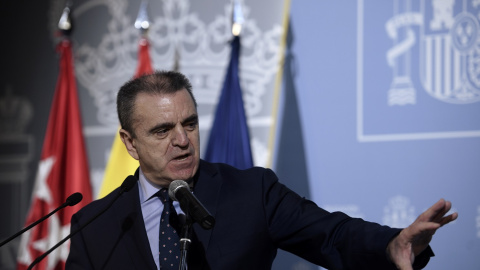 El delegado del Gobierno en Madrid, José Manuel Franco, comparece en rueda de prensa en la sede de la Delegación del Gobierno en Madrid (España), a 4 de marzo de 2021.