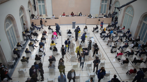 Els diputats en el ple de la segona sessió d'investidura de Pere Aragonès.