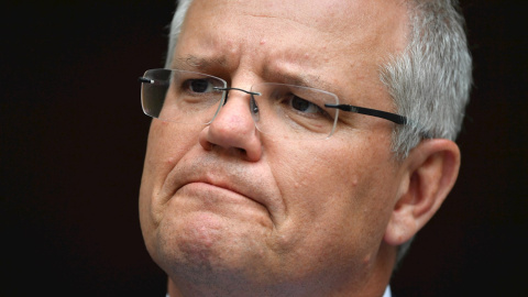 09/01/2020.- El primer ministro de Australia, Scott Morrison, en una conferencia de prensa en la Casa del Parlamento en Canberra, Australia, el 09 de enero de 2020. / EFE