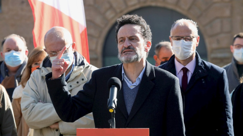 16/01/2022 Edmundo Bal, junto al candidato de Ciudadanos en Castilla y León, en un acto de precampaña celebrado en Salamanca