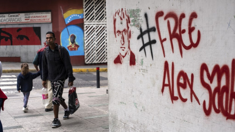 Pintada en Venezuela por la libertad de Alex Saab.