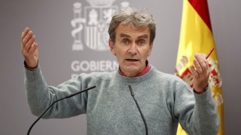 29/10/2020.- El director del Centro de Alertas y Emergencias Sanitarias, Fernando Simón, durante la rueda de prensa para informar acerca de los últimos datos de la pandemia del coronavirus en España.