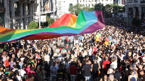 Imagen de una manifestación del Orgullo en Madrid. MADO'19