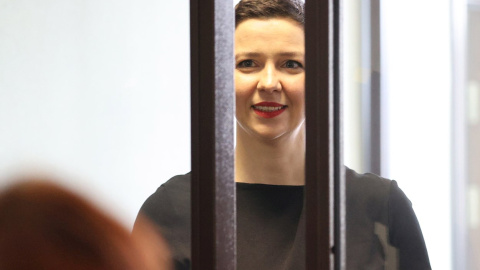 04/08/2021 Maria Kolesnikova durante una audiencia judicial en Minsk