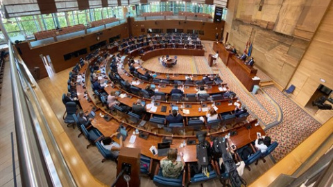 Hemiciclo de la Asamblea de Madrid durante el debate del Estado de la Región, en Madrid (España), a 14 de septiembre de 2020.