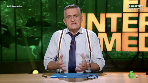 El Gran Wyoming durante su análisis en 'El Intermedio' sobre la deriva pendenciera de Vox.- LaSexta