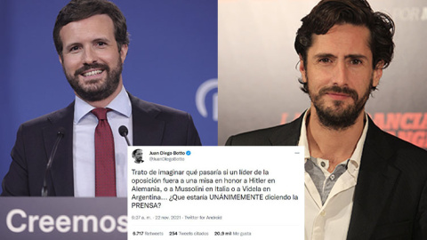 Pablo Casado y Juan Diego Botto.