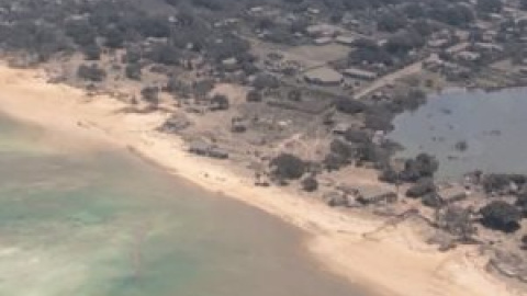 Las imágenes tomadas desde el espacio confirman el desastre causado por la erupción del volcán Hunga en la isla de polinesia de Tonga