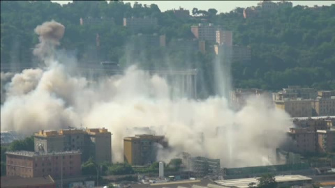 DemoliciÃ³n del puente Morandi en GÃ©nova