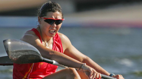 La piragüista Beatriz Manchón en los Juegos Olímpicos de Atenas 2004