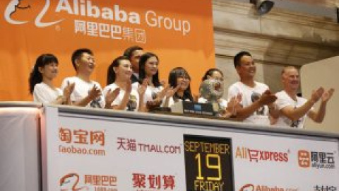 La china Alibaba debuta en Wall Street con subidas espectaculares