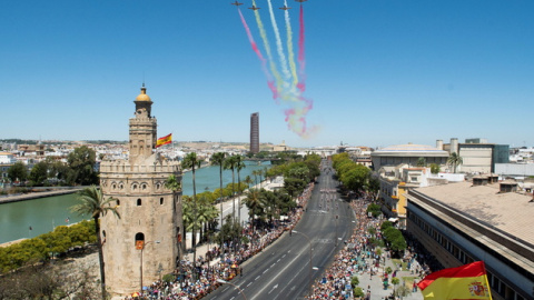 Imagen del último Día de las Fuerzas Armadas, en Sevilla. Casa Real