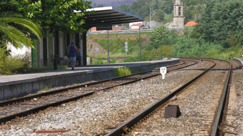 Apeadero en Pontecesures (Pontevedra)