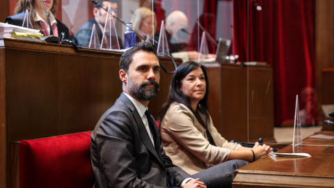 05/10/2022 - Roger Torrent a l'inici del judici contra la Mesa del Parlament que presidia.