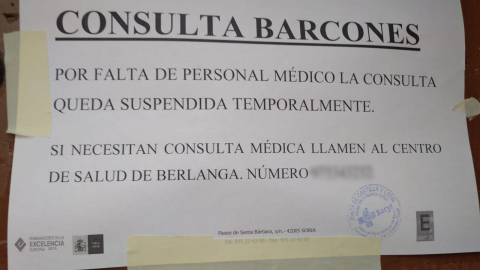 Cartel situado en el Ayuntamiento de Barcones