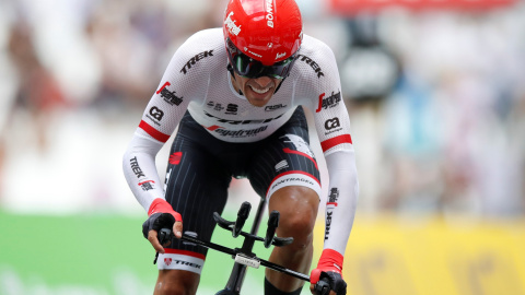 Alberto Contador en la prueba contrareloj de la última edición del Tour de Francia. REUTERS/Christian Hartmann