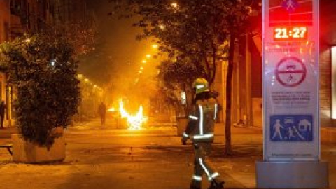 Disturbios en el centro de Logroño tras una protesta contra las restricciones por el coronavirus