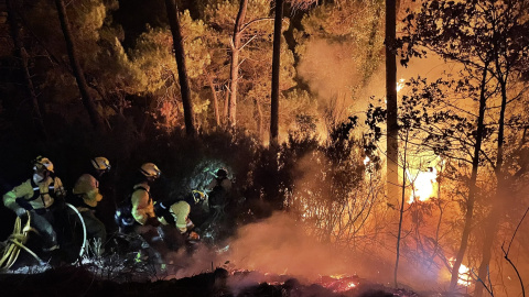 Imágenes del incendio en Sierra Bermeja