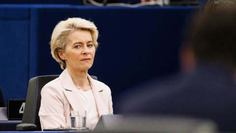 La presidenta de la Comisión Europea Ursula Von Der Leyen en Estrasburgo- 22/11/2022