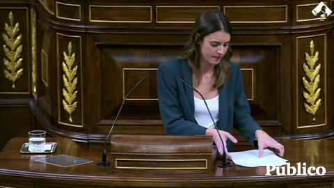 Ovación en el hemiciclo del Congreso para apoyar a Irene Montero frente a la "violencia política" de la derecha