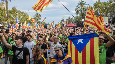 12/09/2024 Miles de personas durante una manifestación en la Diada de Catalunya. Foto de archivo.