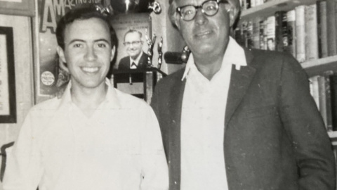 Marcial Souto y Ray Bradbury, autor de 'Otras crónicas marcianas'.