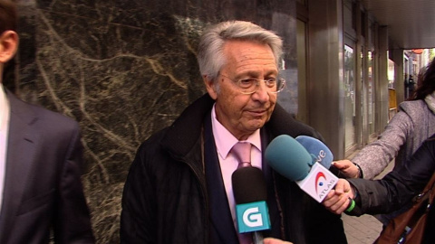 Julio Fernández Gayoso recibiendo a la prensa en la Audiencia Nacional en 2012. EUROPA PRESS